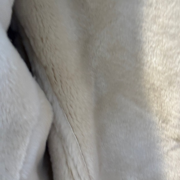 Jones New York Sport Shearling Jacket L Tan Faux Fur Trim Zip Front - Picture 8 of 9